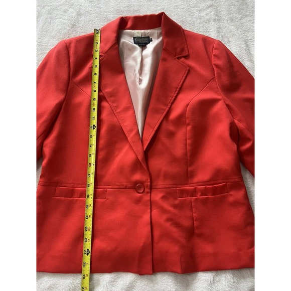 Pendleton Women’s Size 18 Red Single Button Virgin Wool Stretch Blazer Jacket - Picture 9 of 15